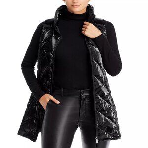 180$ Anorak Down Chevron Quilted Vest Jacket Sleeveless Women's Size XS Black